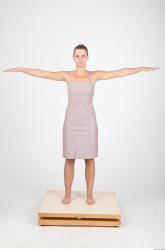 Whole Body T poses Casual Dress Slim Studio photo references